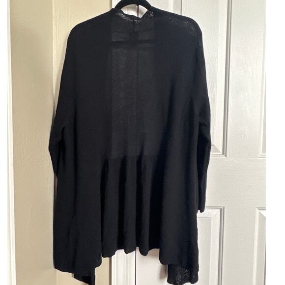 Eileen Fisher Black Knit Cardigan‎ Italian Yarn 1X - Picture 3 of 5